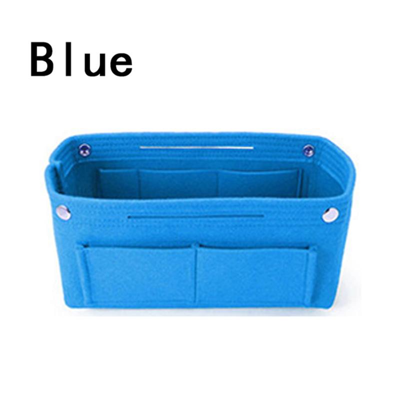 

Войлочная вставка-органайзер для косметички, косметичка с несколькими карманами, дорожная внутренняя сумка, переносные косметички, сумки для хранения, органайзер для ванной комнаты 20x9.5x15xm синий