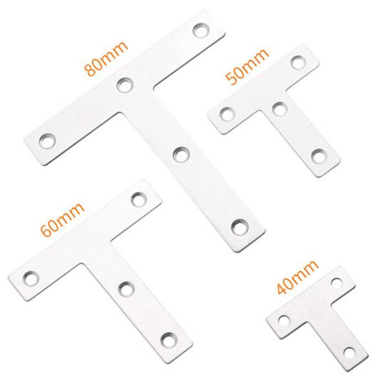 10 Adet 40/50/60/80mm T Şekli/L Şekli Köşe Braketi Paslanması Kolay Değil İnsancıl Tasarım Tam Özellikler Düz Köşe Braketi Kapı