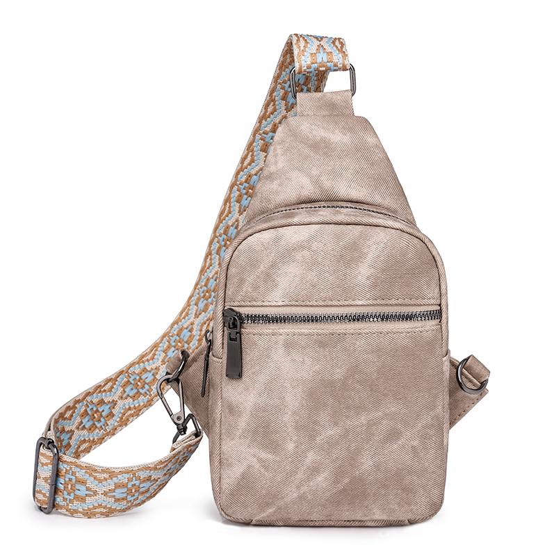 Wide Shoulder Strap Chest Bag Single Shoulder Bag Crossbody Bag Women's Bag