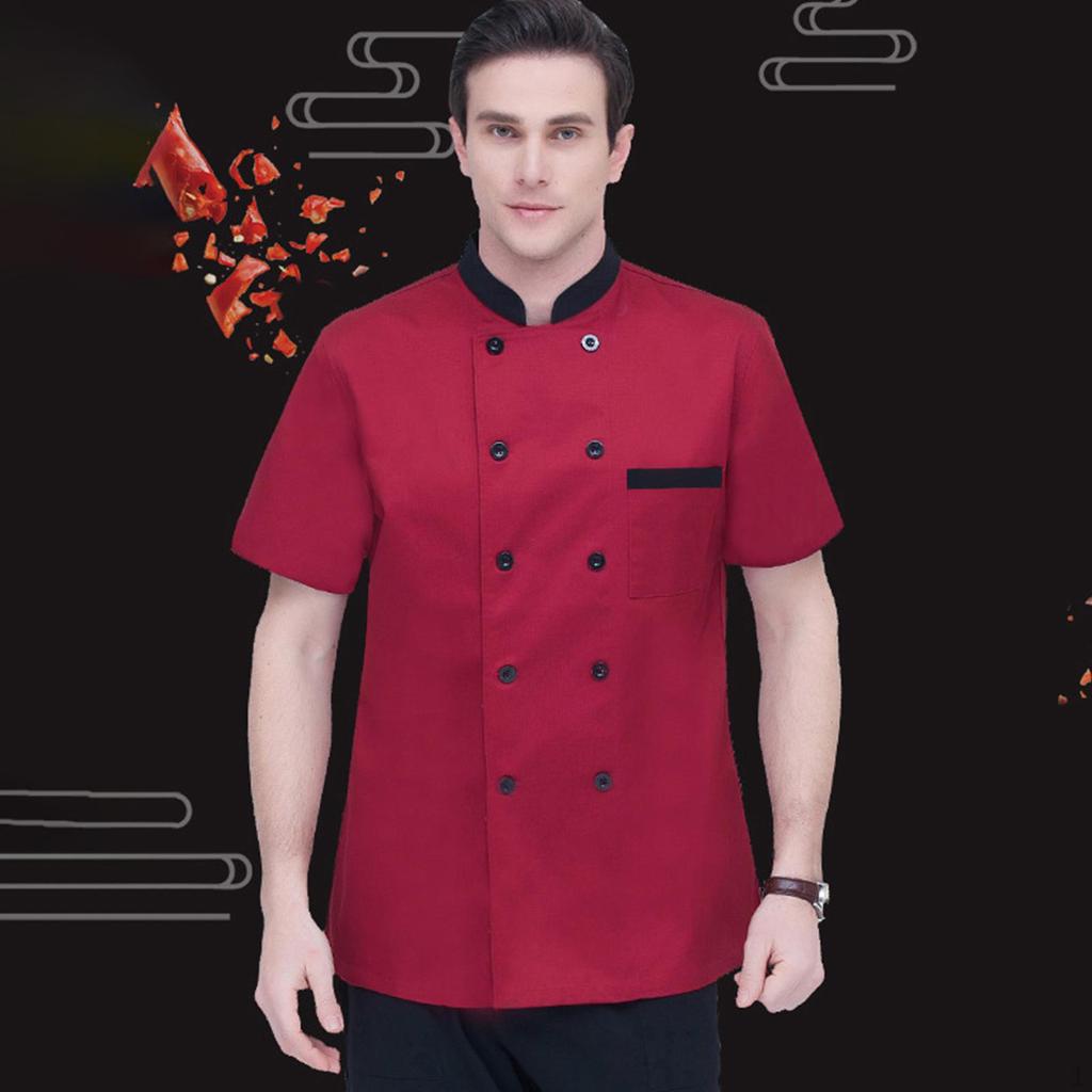 Short Sleeve Design Sweat Absorption Comfortable Chef Clothes