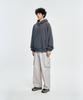 Peach Skin Balloon Over Hoodie - Charcoal