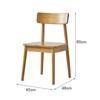 Sedia da Pranzo Massiccia Vintage, Seduta Impilabile Minimalista Giapponese, Sedia Laterale da Cucina Estetica Wabi-sabi per Soggiorno