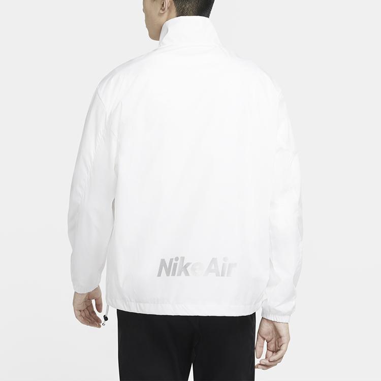 Nike Air Comfortable Casual Stand Collar Loose-Fitting Fashion Jacket Men Outerwear White CU4119-100