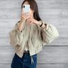 New Arrivals Open Run Women Kaori Fit Cropped Windbreaker Jacket Shirring Raglan