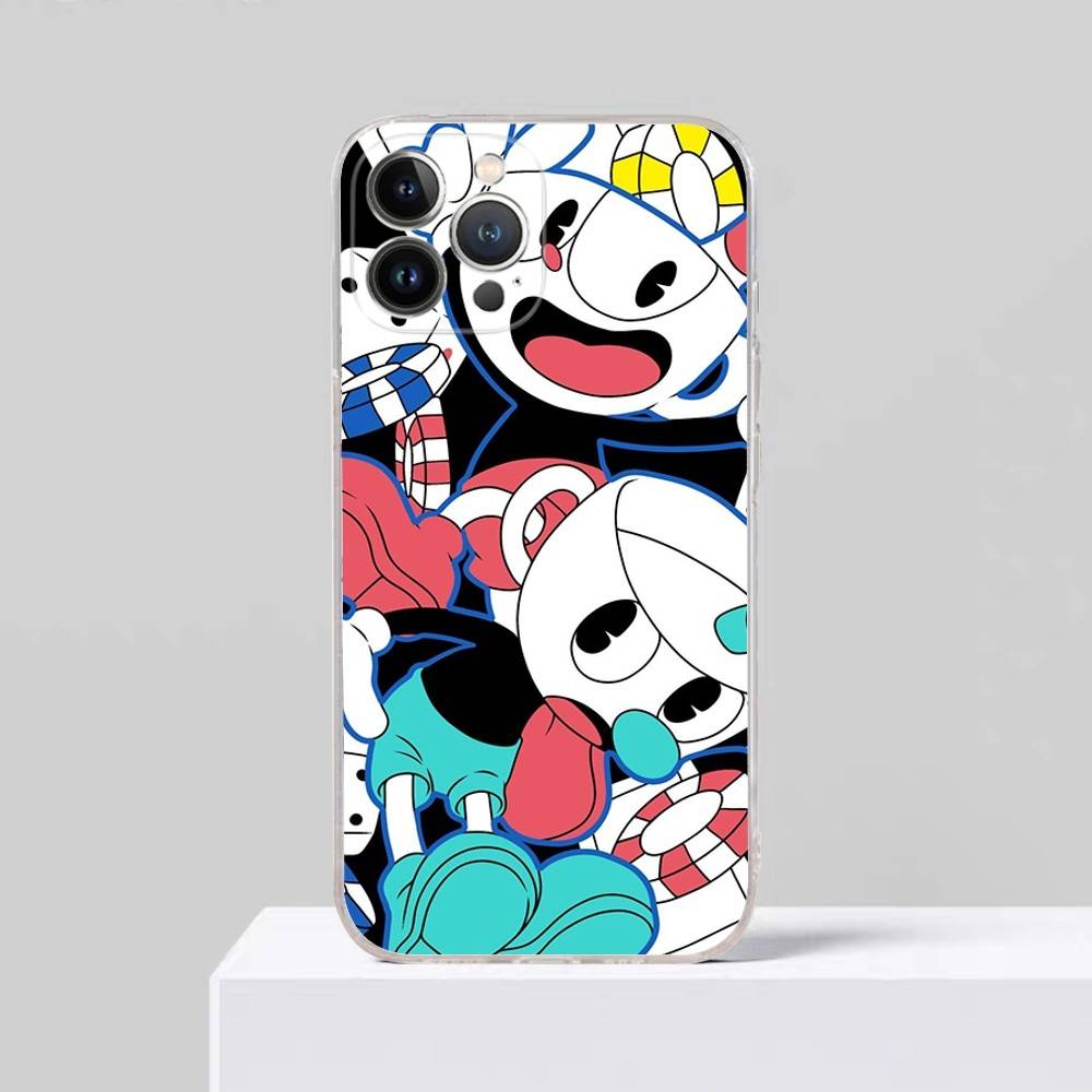 Classic Game Anime C-CupheadS For iPhone 17 16 15 14 13 12 11 Pro max Plus Phone Case High end Silicone
