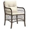 VidaXL Ensemble à Manger de Jardin avec Coussins 7 pcs, Table et Chaises de Patio, Meubles d'Extérieur Terrasse, Moderne, 3212121