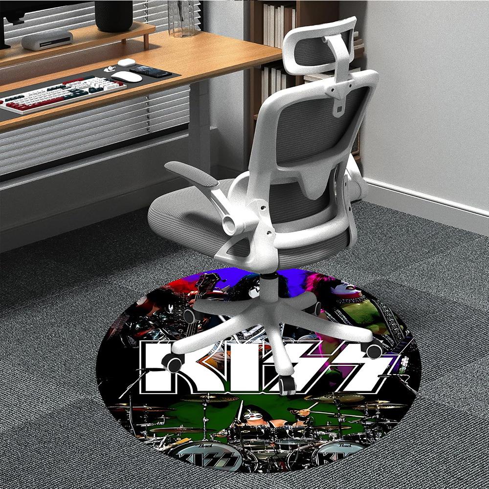 

1 шт. Круглый ковер KISS Music Office, под офисные стулья, спальня, гостиная, домашний декор a1016285 80cm by 80cm
