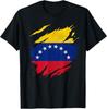 Venezuela Map 7 Stars Flag TShirt Woman Man Vintage Fashion Casual High Quality Cotton Printed Tshirt Outdoors Simple Style