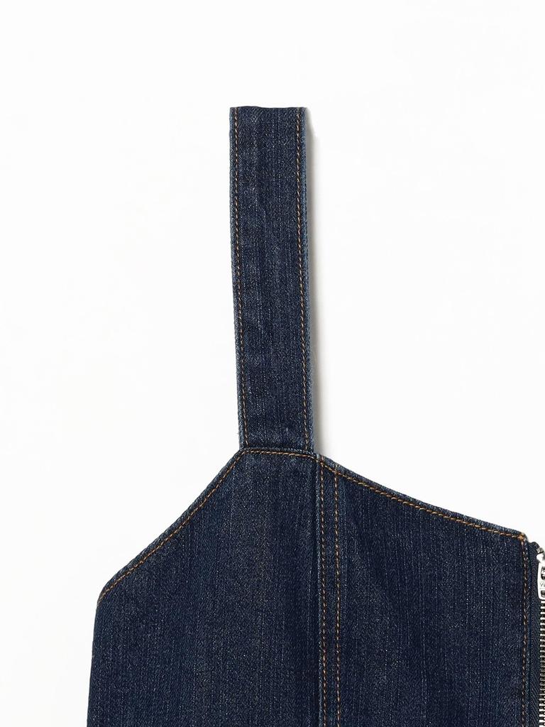 B:MING LIFE STORE by BEAMS Women's Indigo Denim Jumper Skirt (S-M)