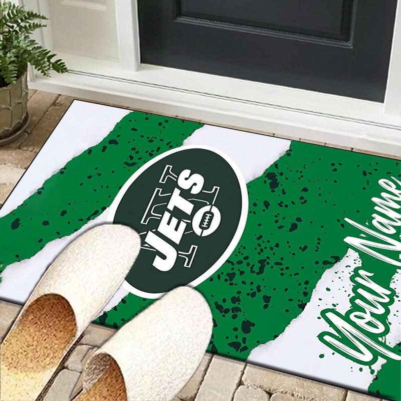 Custom NameJets Football Carpet, Indoor Rug, Chair Rug, Living Rooms, Doormat Made From Polyester Home Decor Birthday Christmas Gifts
