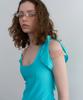 Obeodyupeulleeo Snap Shoulder T-Shirt_Turquoise Blue