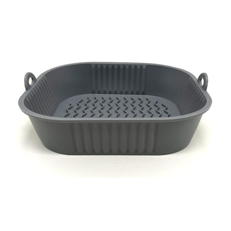 1pc Silicone Air Fryer Liners, Reusable Baking Mats for Oven BBQ, Non-Stick Square Pad Tray, Dishwasher Safe & Food Grade