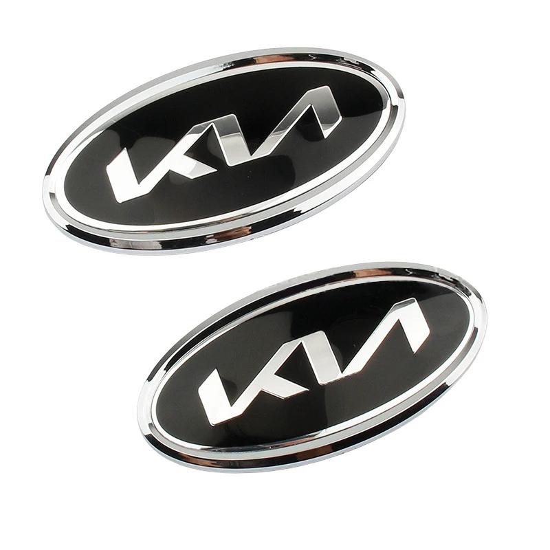 Auto Logo Stickers Front Rear Emblem Steering Wheel Hub Cap Cover for KIA Ceed Soul Sportage K3 K5 Sorento Cerato Carens Niro