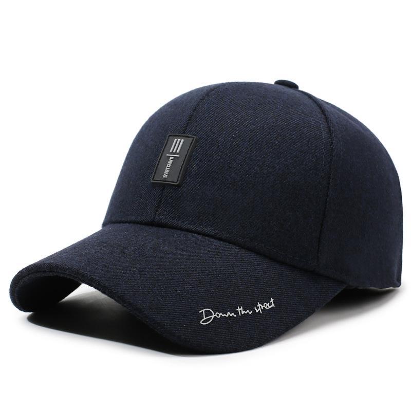 Autumn Winter Velvet Warm Cap Middle-Aged and Elderly Ear Protection Cotton Cap Men's Baseball Cap