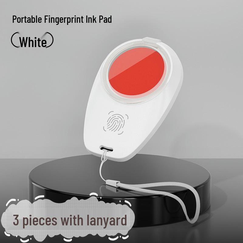 Schnelltrocknendes rotes Handabdruck-Stempelkissen - Tragbar und klein