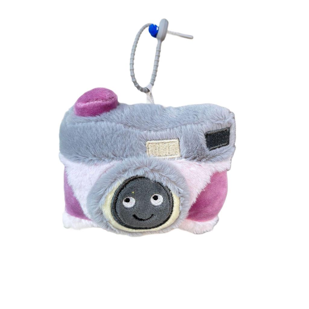 Adorable Purple Woolen Plush Camera Keychain Toy