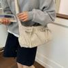Korean-Style Retro Grid Single Shoulder Bag, Large Capacity, Versatile for School, Work, and Commuting, Unisex Design