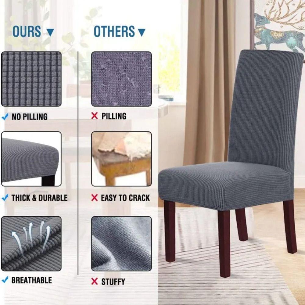 Universal One-piece Chair Cover Non-slip Seat Slipcovers  for Dining Room Home Decor