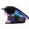 Sequin Naval Hat Rhinestone Party Iridescent Cap for Festival Attendees, Entertainers,