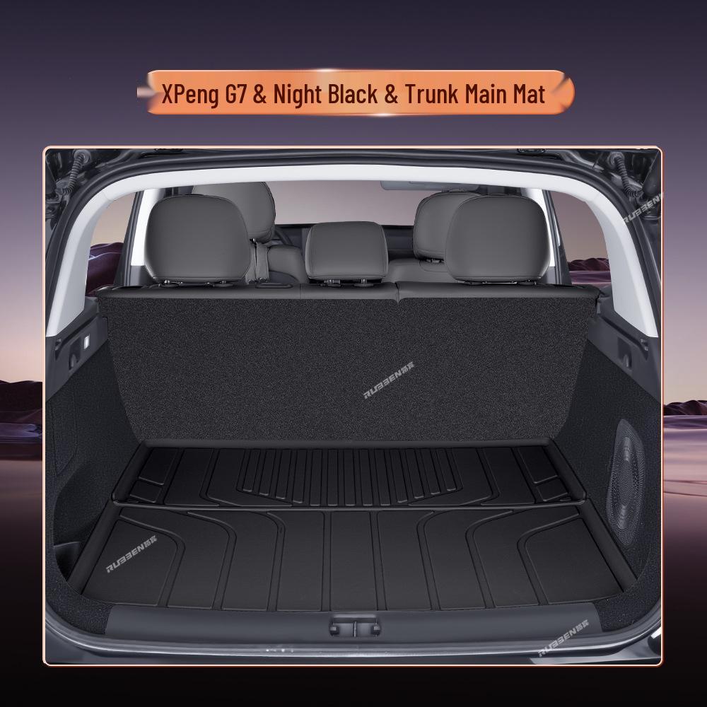 XPeng G7 Trunk Mat - Fits 25 Models, Waterproof TPE Semi-Enclosed Tail Box Mat, Car Accessory