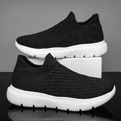 Frühlings-Fliegengewebeschuhe Herren bequeme und atmungsaktive Freizeitschuhe mittleren Alters Mesh Slipper Laufschuhe