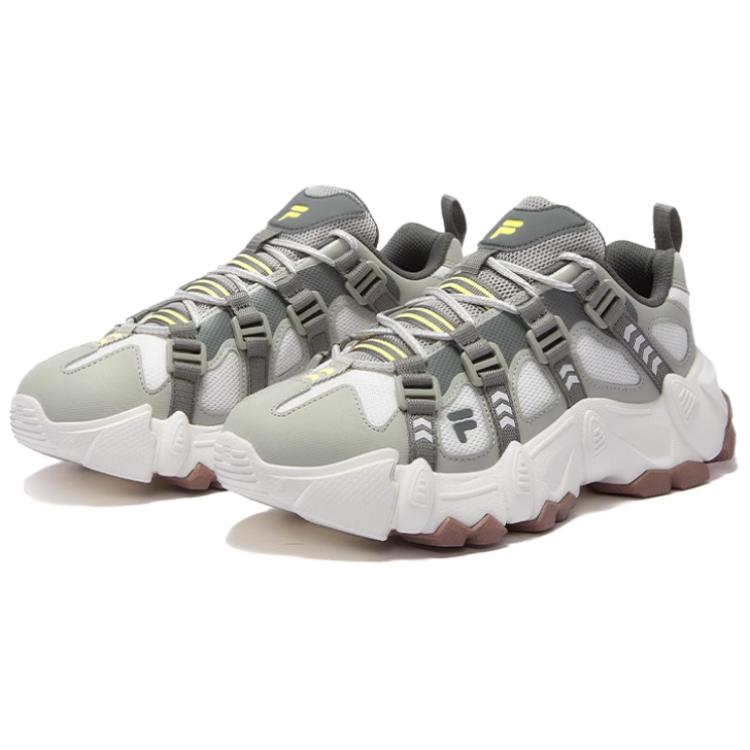 Fila Fusion Exocet Mountain Shoes Comfortable Casual Durable Low-Top Dad Shoes Women Sneakers Snow-White Soft-Willow-Gray T12W511510FSP