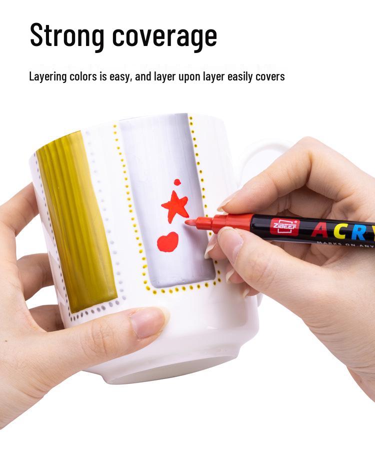 Guangna 2100 Fine Tip Acrylic Marker Set - 120/240 Colors, Press-Type, Water-Based for Students