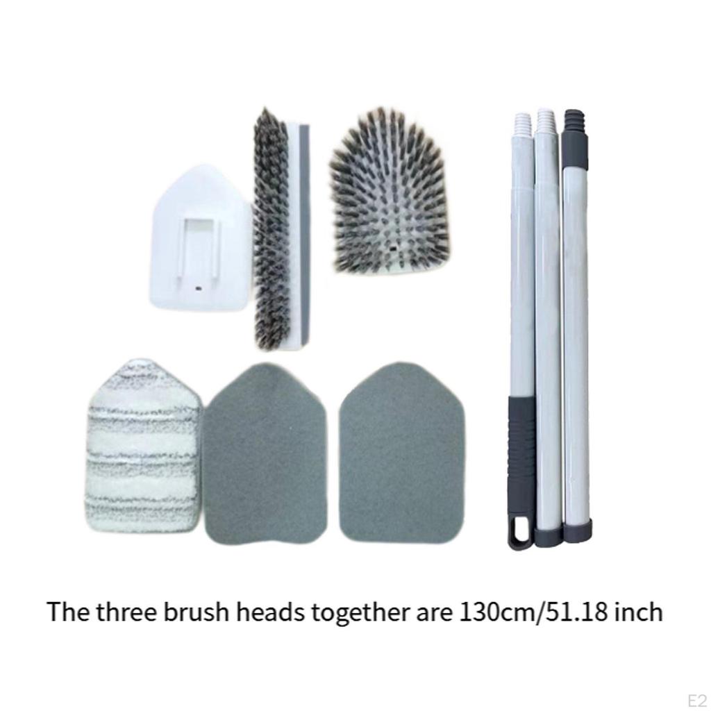 Floor Scrub Brush Shower Scrubber Stiff Carpet Long Handle for Deck
