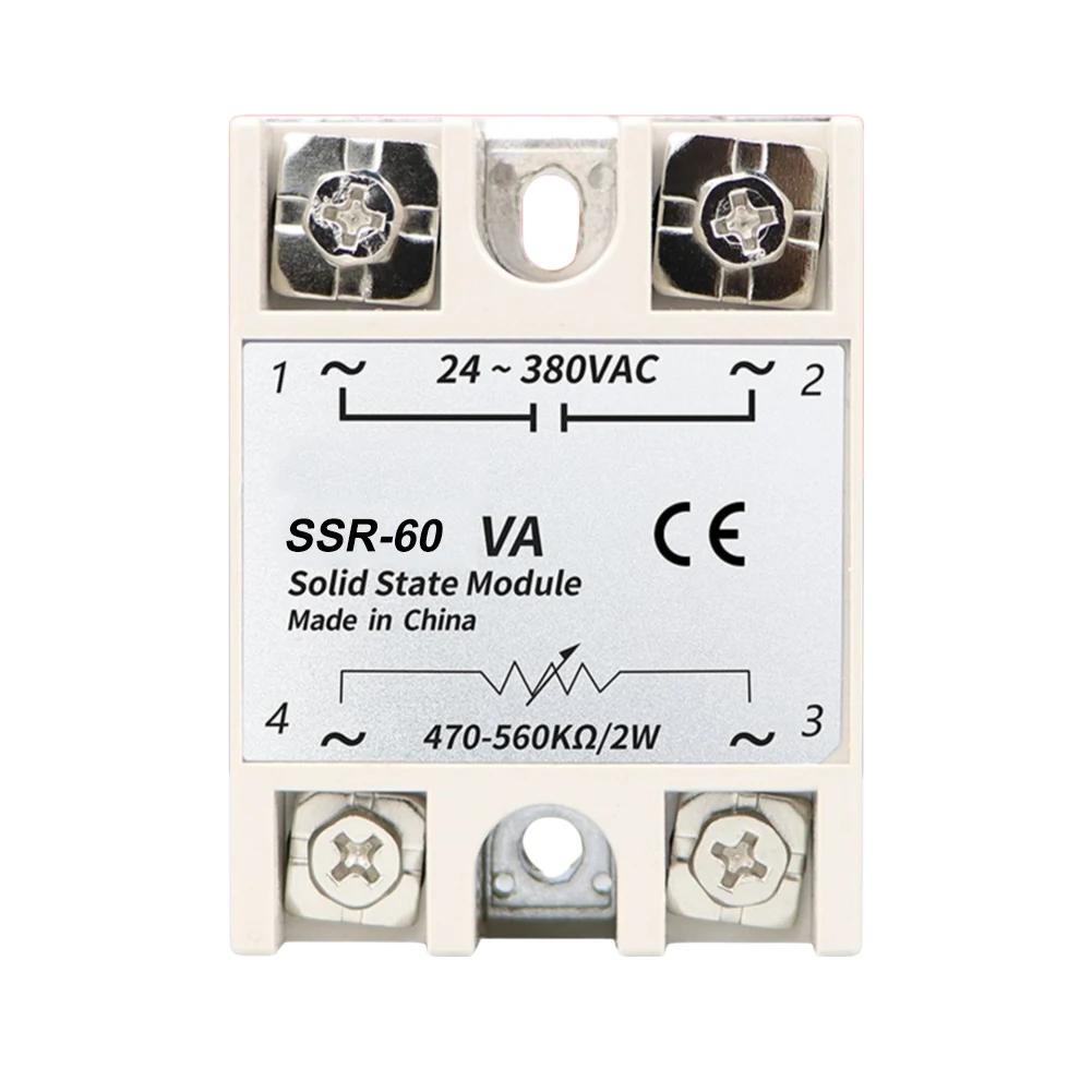 62*45mm Voltage Regulating Relay Solid State Switch Sensitive Switching Speed Copper Heat Sink Heat Sink Required