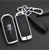 Zinc Alloy+ Leather Car Key Case Cover for VW Volkswagen Touareg 2018 2019 2020 2021 2022 2023 3 Buttons Remote Key Protector