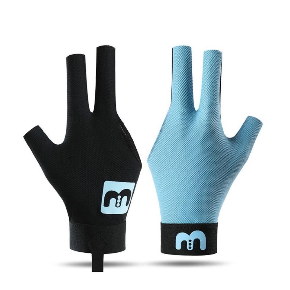 

Left Hand Three Fingers Glove Elastic Snooker Billiard Glove Billiards Glove Fitness Accessories синий