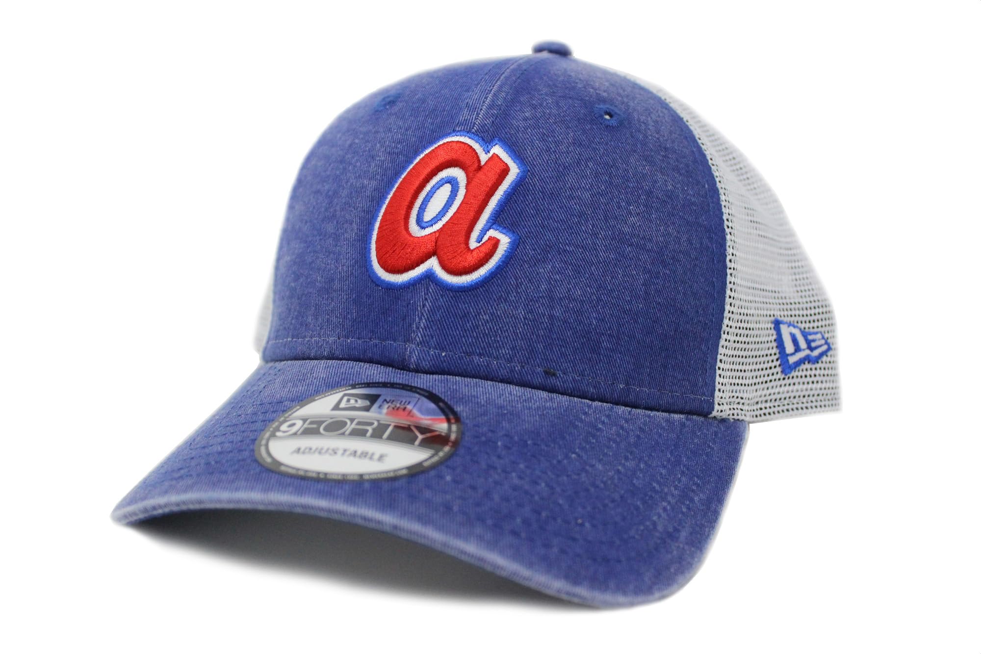 New Era MLB Trucker Mesh Atlanta Braves Cap, 9FORTY, Cooperstown,