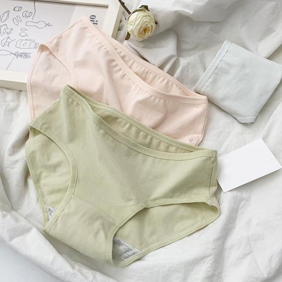 Women's Cotton Underwear Mid Waist Full Coverage Stretch Briefs Soft Breathable Hipster Ladies Panties