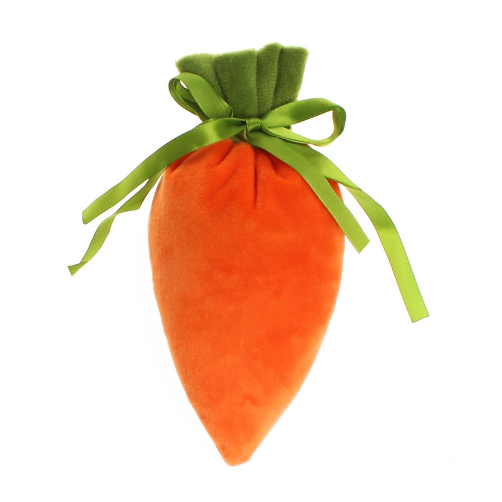 2025 Happy Easter New Carrot Shape Drawstring Fabric Cute Party Candy Gift Bags Large Capacity Candy Wrapping Gift Bags