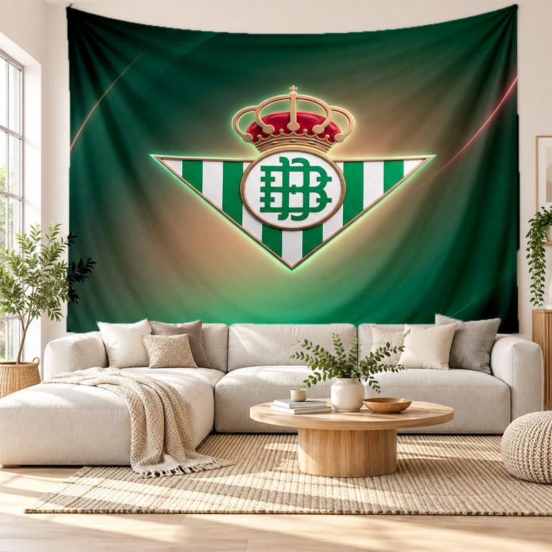 Real Betis Football Wall Tapestry, Soft Fabric Wall Hanging, Decorative Backdrop For Bedroom Home Wall Art