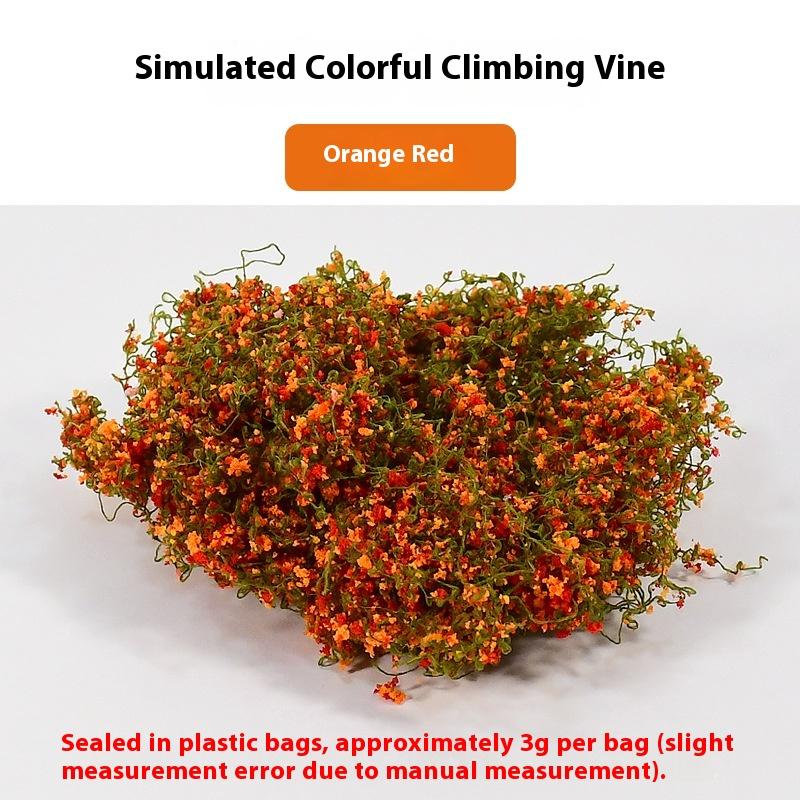 1 Set 3g Artificial Green Plants Miniature Simulation Mini Vine And Flower Model Kit For Model Houses Landscaping DIY Crafts
