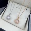 Chopin Side-Drilled Movable Three-Bead Necklace for Women