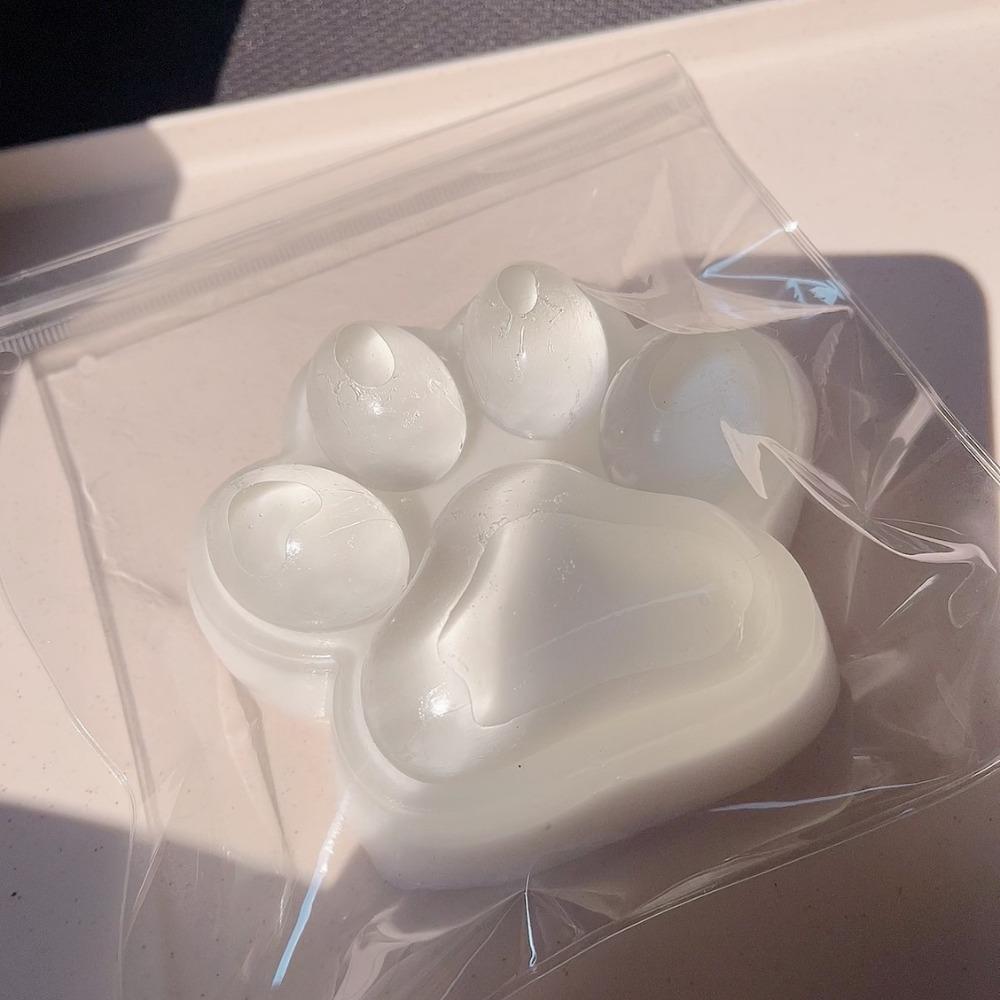Squishy Transparent Oversized Cat Paw Fidget Toy Slow Rebound Stress Relief Pinch Soft Squeeze Toy for Kids Adults Holiday Gifts