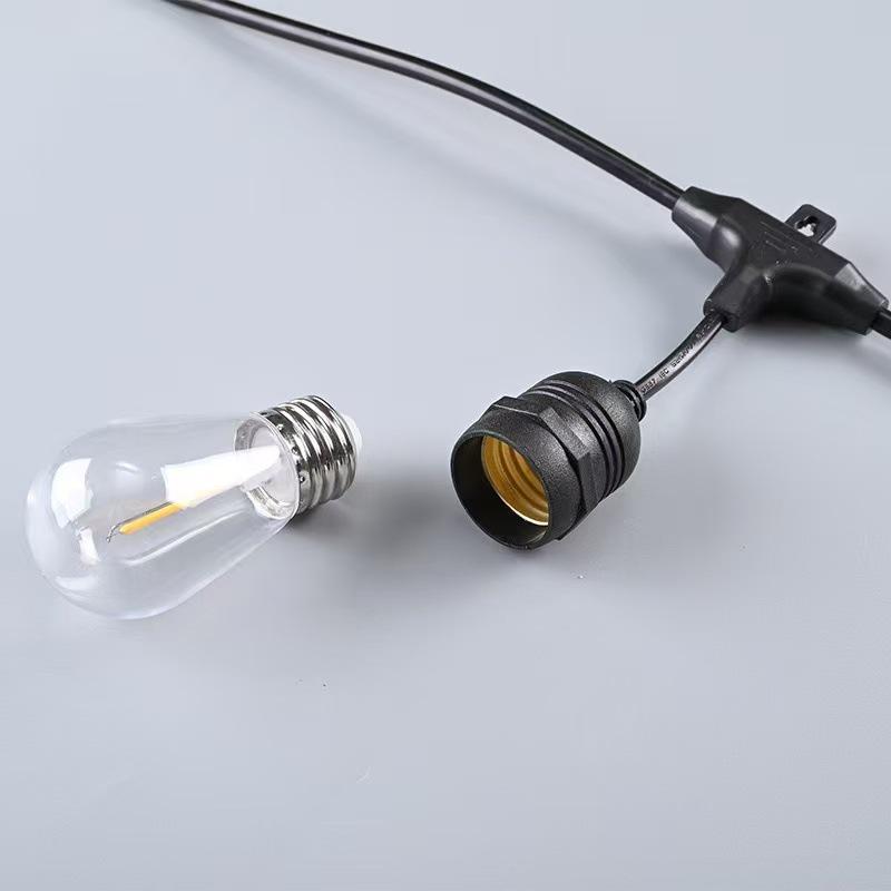 Outdoor Waterproof E27 S14 LED String Lights for Festive Atmosphere in Camp or Garden