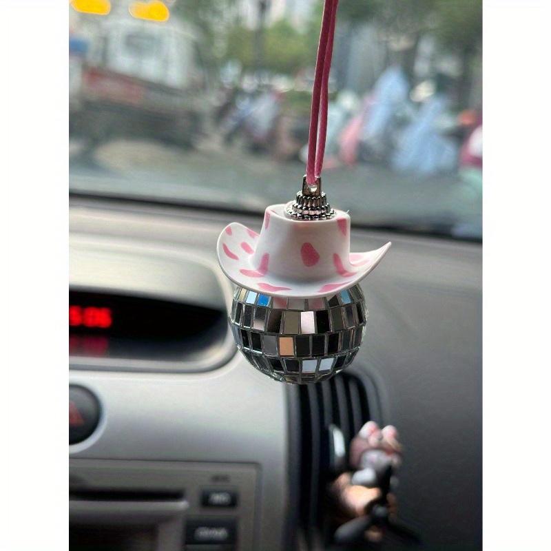 1pc Creative Disco Ball Car Rearview Mirror Hanging Decoration