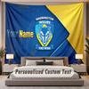 Custom Name Text Tapestry Warrington Wolves FC Personalized Polyester Wall Tapestry For Bedroom And Room