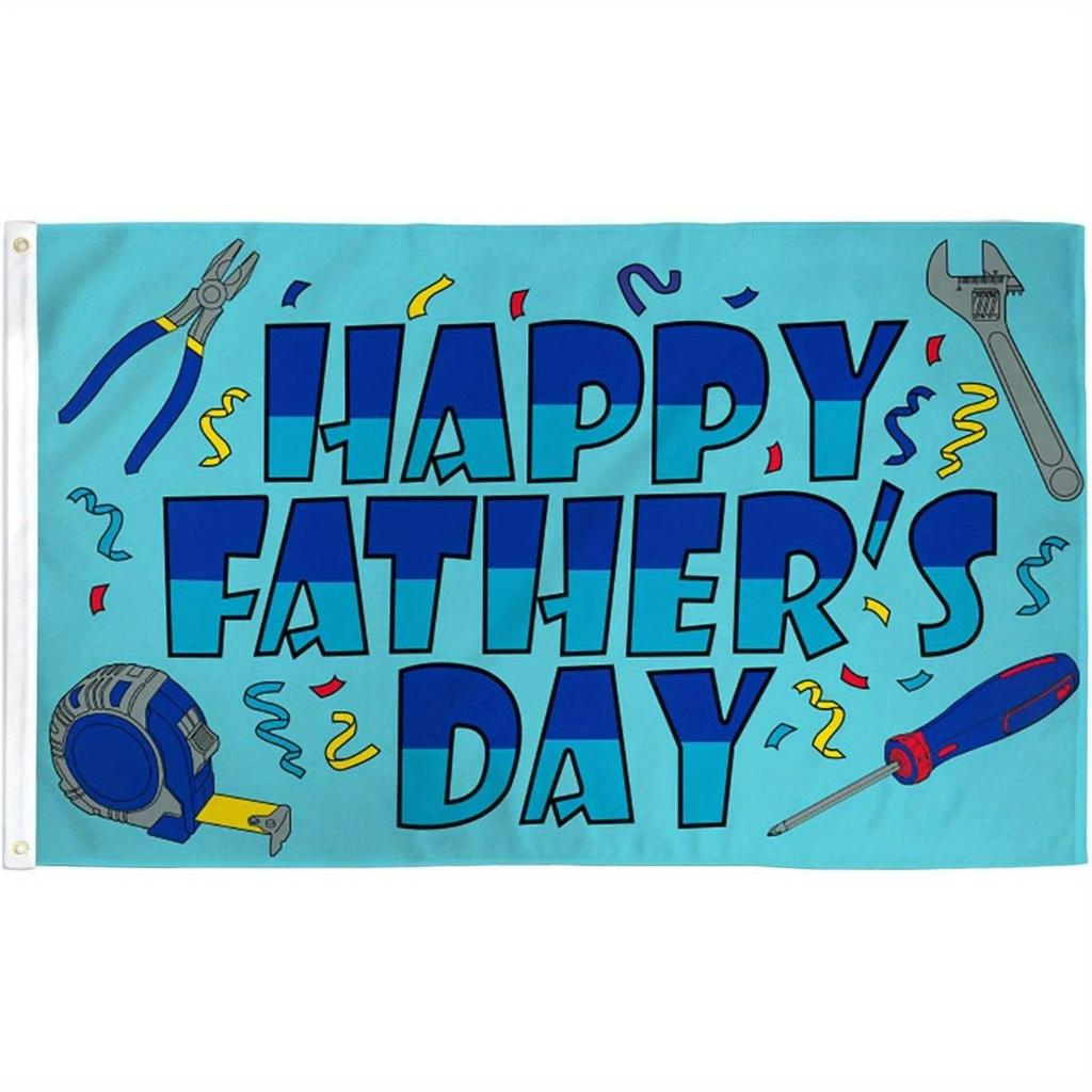 Happy Father's Day Tools Flag 3x5FT 4x6FT Outdoor Celebration Durable Polyester Banner for Dad