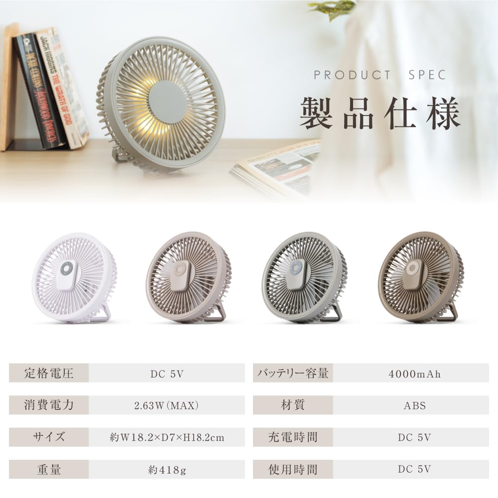 for 2025 Small DC Motor Cordless Desk 4 Airflow Quiet Remote LED Easy Heat Fan for Living Outdoors [New & Fan] Fan, 3-Way, Wall-Mounted, Tabletop,