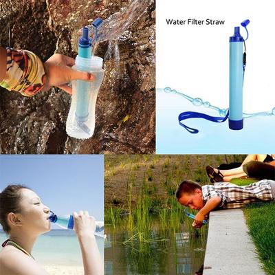 Mini-Wasserfilter für den Außenbereich, Strohhalm, Camping-Reinigung, tragbarer Wander-Wasserreiniger für Überlebens- oder Notfallvorräte