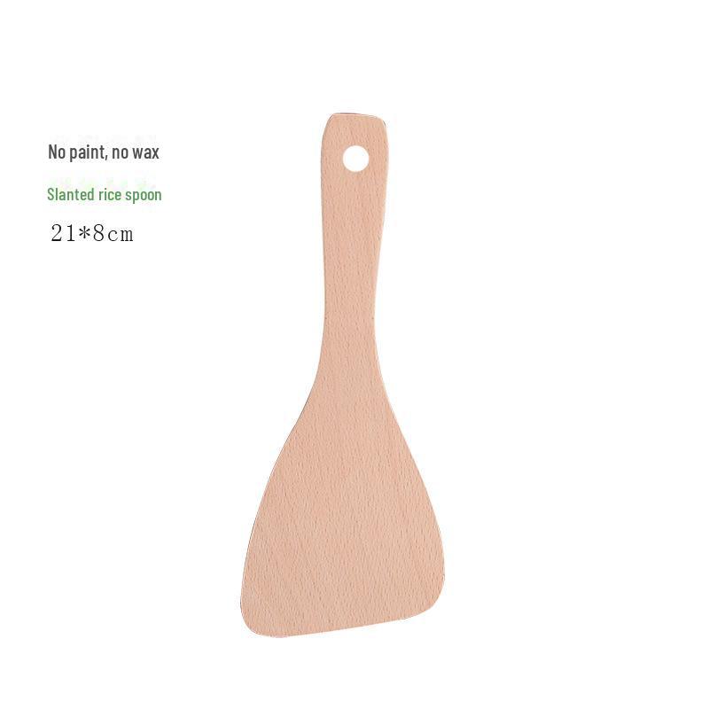

Набор кухонных принадлежностей из неокрашенного дерева: Лопата и ложка с длинной ручкой