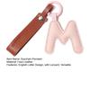 Keychain Pendant Imitation Leather Macaron Color English Letter Design Bag Charm Backpack Car Accessories