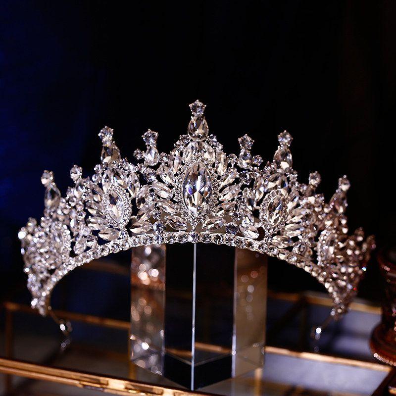Bridal Wedding Elegant Crown Shiny Rhinestone Headdress