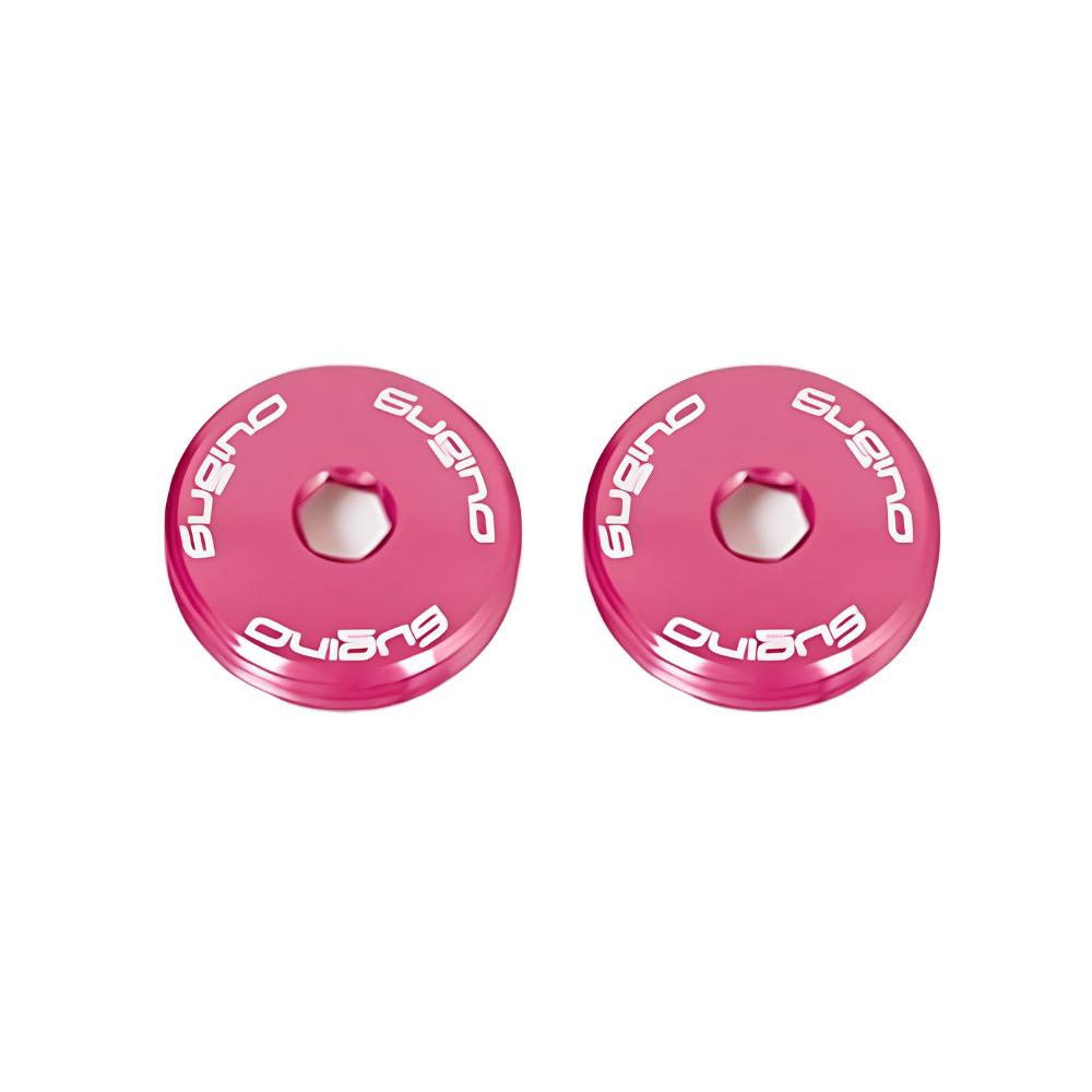 Sugino Engineering Bicycle CNS Alloy Dust Cap Aluminum Cap (Pair), Pink