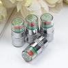 4PCS 2.4Bar Car Tire Pressure Indicator Valve Stem Caps 3 Color Alert Gauge External Monitor Sensor Universal Auto Accessories Valve Stems 1