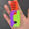 3D Fidget Cutter Toy Stress Relief Smooth Blade Hidden Scabbard Cool Functional Carrot Cutter